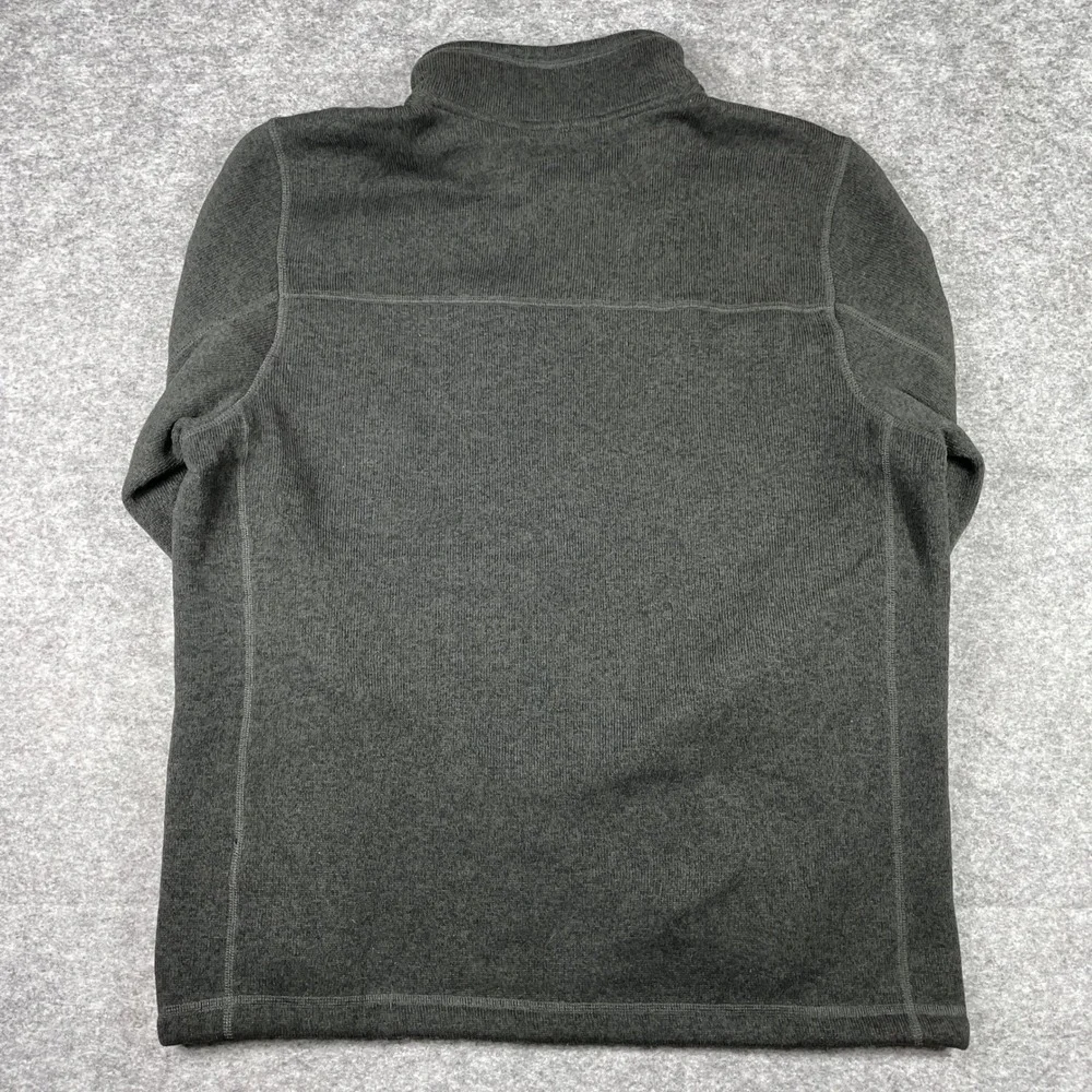 The North Face Fleece Pullover Mens L Gray Gordon Lyons Quarter Zip Sherpa Lined